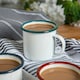 image 4 of Argon Tableware White Enamel Mugs - 375ml - Green - Pack of 6 Green