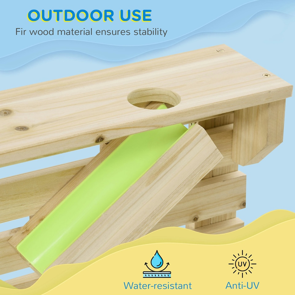 image 1 of Outsunny Kids Running Water Playset w/ Sink Toys, Water Carts, Tracks