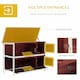 image 4 of PawHut Rabbit Hutch, Guinea Pig Cage 2-Tier Bunny House w/ No-Leak Trays