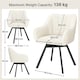 image 3 of Yaheetech Set of 2 Modern Velvet Dining Chairs with Rotating Seat and Backrest | White | Beige | One Size