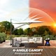 image 4 of Outsunny 3(m) Cantilever Parasol Patio Sun Umbrella w/ Base Solar Lights Grey