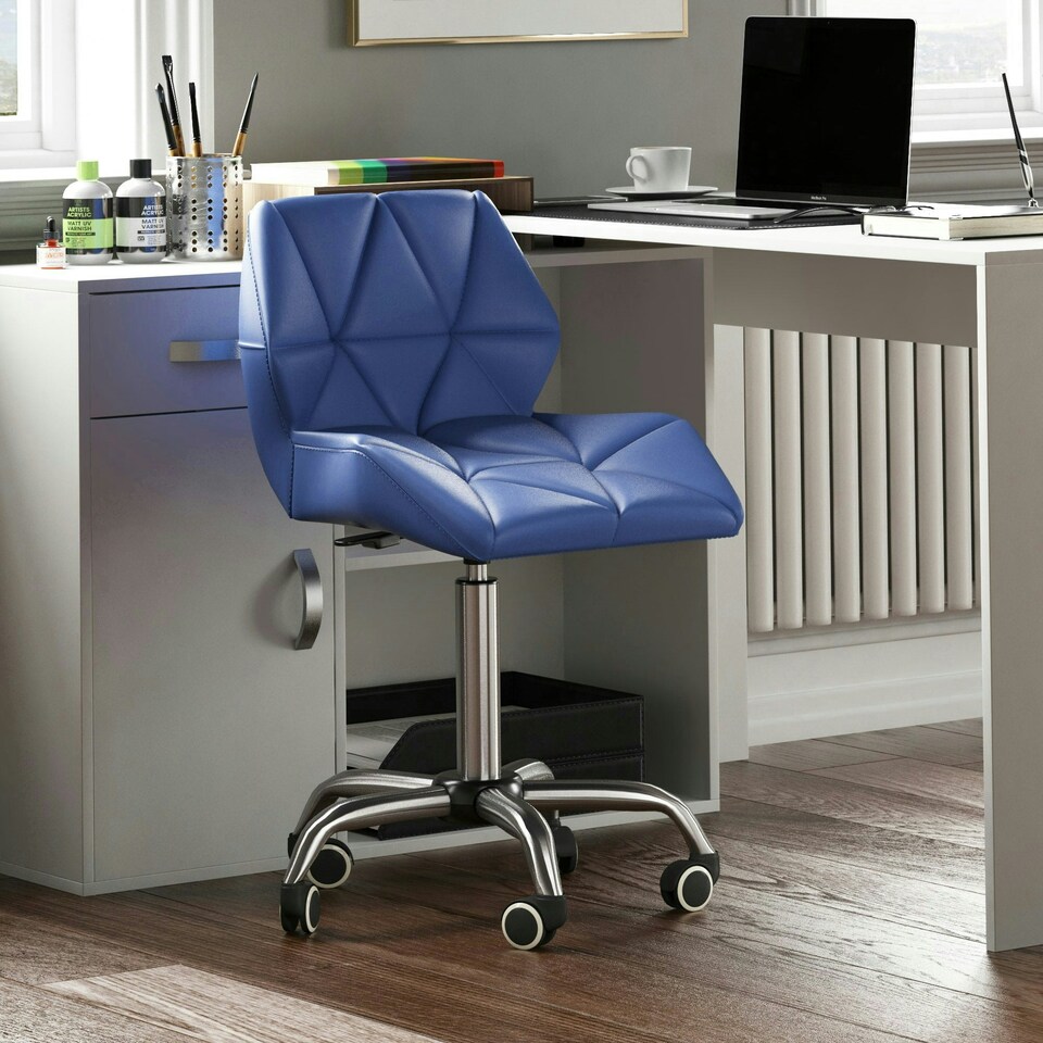 image 1 of Vida Designs Geo Office Chair Computer Desk Table Chair, Blue