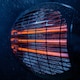 image 4 of Primrose IPX4 Wall Mounted Quartz Bulb Electric Patio Heater with 3 Settings in Black 2kW