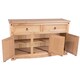 image 7 of Corona Premium Medium Sideboard - 2 Wide Drawers and 3 Doors with Adjustable Shelf in Antique, Grey or White Wax | Brown | Brown | One Size | 1