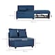 image 7 of HOMCOM Folding Sleeper Sofa Bed Chair with Pillows, Pocket, Blue