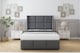 image 2 of Sloomy Beaumont Armour Coniston Divan Bed Base 2 Drawers Foot-End With 54 Inch Wingback Headboard & 12 Inch Matching Footboard | Grey | Armour | Super King | 1
