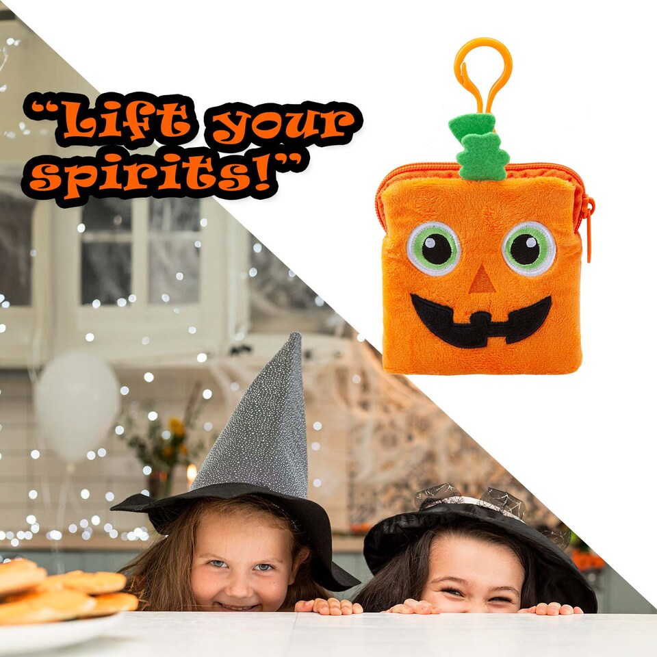 image 1 of vfm-estore Halloween Pumpkin Coin Purse Accessory - 23cm Trick-or-Treat Bag