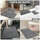 image 6 of VELVETIO Bath Mat Set Greek Pattern Anti Slip Memory Foam Toilet Rug Grey | Charcoal