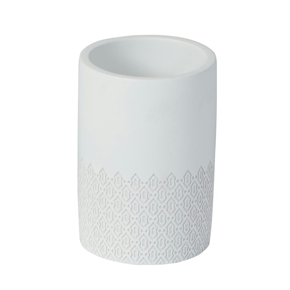 image 1 of Showerdrape Chantilly White Tumbler