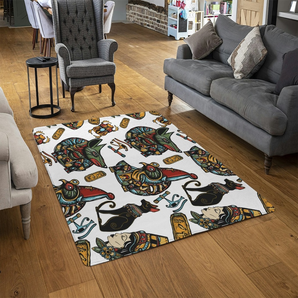 image 1 of Queen Cleopatra. History background (Rug) Multi | XL: 160x230cm