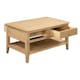 image 4 of Solid Oak Coffee Table with 2 Drawers | Brown | Brown
