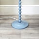 image 4 of ValueLights Bobbles Blue Bobbin Floor Lamp Pink Aztec Pleat Shade and Bulb