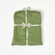 image 4 of Homescapes Moss Green Organic Cotton Fitted Sheet 400 TC, Small Double | Green | One Size