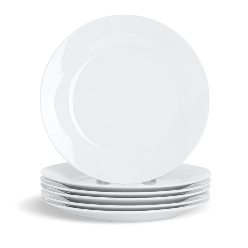 image 1 of Argon Tableware Classic White Dessert Plates - 19cm - Pack of 6 White