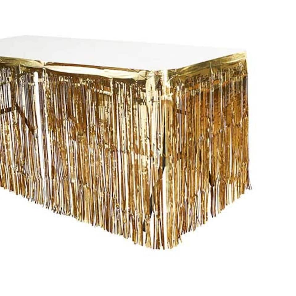 Gold Foil Table Skirt 160cm x 70cm