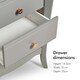 image 3 of BTFY Grey Tall Chest of 5 Drawers with Baroque Design