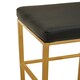 image 4 of Interiors by Premier Baina Black Pu And Gold Finish Bar Stool