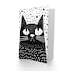 image 2 of Kitty Cat Lover Stars Dots Graphic Design Arty Birthday Card