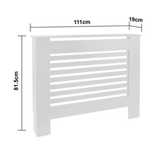 Groundlevel Wooden Radiator Cover Home Decorative Modern Design | White | White