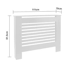 Groundlevel Wooden Radiator Cover Home Decorative Modern Design | White | White