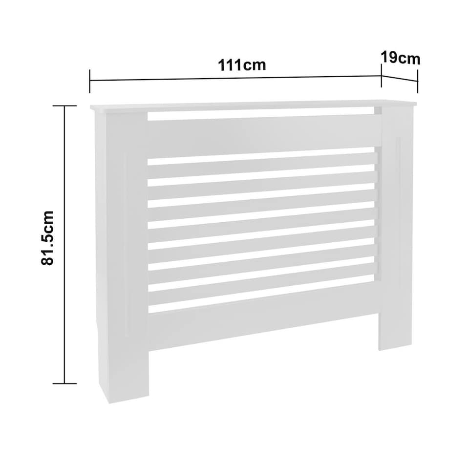 Groundlevel Wooden Radiator Cover Home Decorative Modern Design | White | White