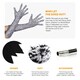 image 2 of Evil Dog Lady Costume - Gloves, Boa & Cig Holder Black | XL