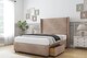 image 4 of Sloomy Stratford Mink Naples Divan Bed Base 2 Drawers Foot-End With 54 Inch Wingback Headboard & 12 Inch Matching Footboard | Brown | Mink | Small Double | 1