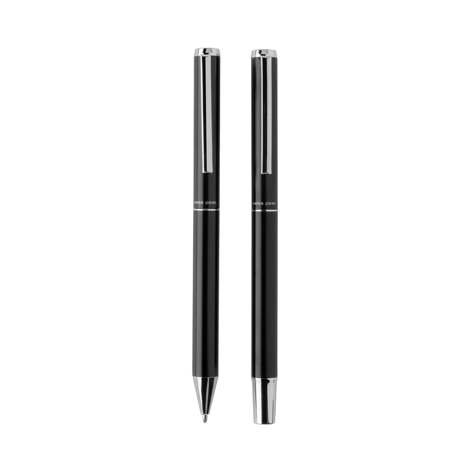 image 1 of Swiss Peak Cedar Recycled Pen Set (Pack of 2) - Black - 14cm x 1.2cm