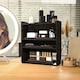 image 6 of HOMCOM 4-Tier Desktop Organiser with Cable Management for Stationery Dark Brown