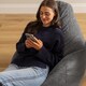 image 7 of Dalton Medium Beanbag Corduroy Charcoal | Grey | Chacroal | 1