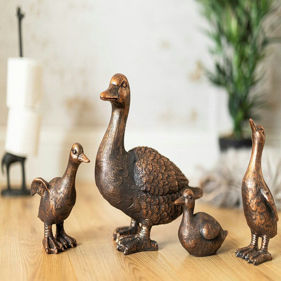 image 1 of Marco Paul Set of 4 Resin Duck Family Ornaments
