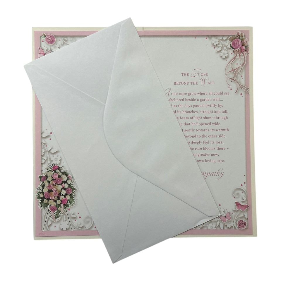 image 1 of Loss of Grandma Floral Design Sympathy Opacity Card