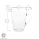 image 3 of LAV Vega Glass Coffee Cups - 350ml - Pack of 6 Clear