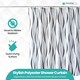 image 4 of Geometric Design Polyester Shower Curtain with 12 Hooks - 180x200cm