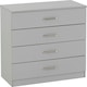 image 9 of Dakota 4 Drawer Chest Grey | Dark Grey