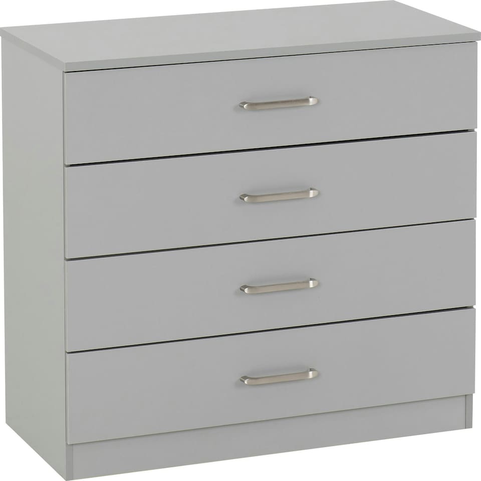image 1 of Dakota 4 Drawer Chest Grey | Dark Grey