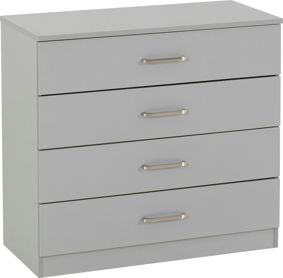 image 1 of Dakota 4 Drawer Chest Grey | Dark Grey