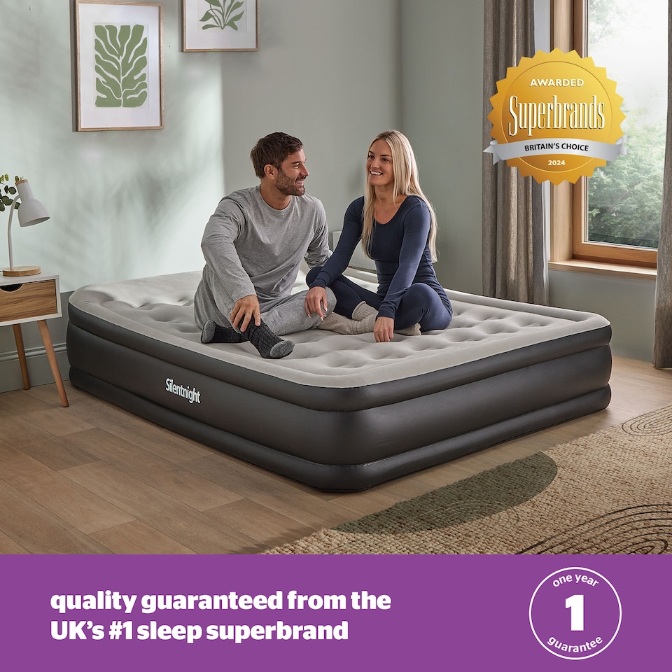 image 1 of Silentnight Deep Sleep Ultimate High-Rise Airbed, Black | Black | King