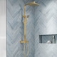 image 9 of Balterley Empire Square Thermostatic Shower Kit with Fixed Head and Adjustable Handset | Copper | Brushed Brass | 1