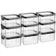 image 1 of Argon Tableware Food Storage Containers - 460ml - Black - Pack of 9 - Resuable Container Meal Prep Container Tub Tupperware Airtight Lid