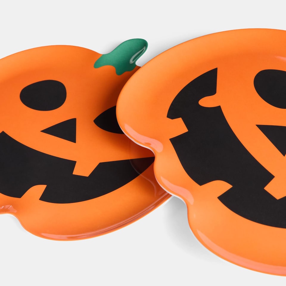 image 1 of OHS 2 Pack Large Halloween Melamine Serving Platters Collection Festive Party Trays