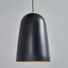 ValueLights Black Metal Industrial Style Suspended Ceiling Pendant Light Fitting