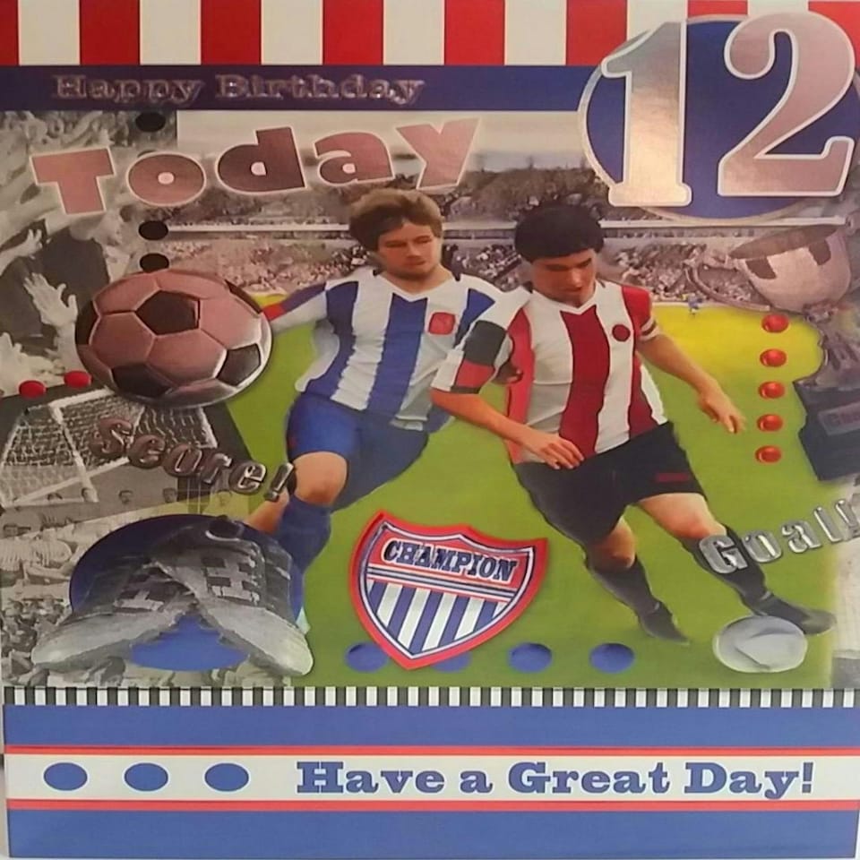 image 1 of Happy Birthday Boy Age 12 Male Teenage Birthday Greeting Card