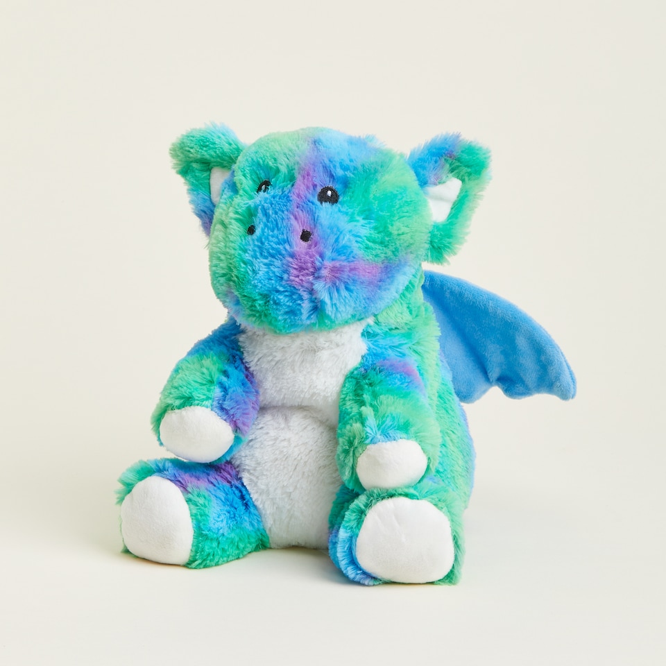 image 1 of Warmies Plush Rainbow Dragon Microwavable Weighted Teddy with French Lavender Scent, Hot or Cold for Cool Relaxation and Warm Relief