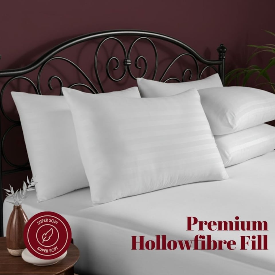 image 1 of MHG Living Striped 3 Tog Summer Duvet and Pillow Set|White|Double