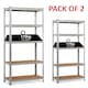 image 1 of Racking Shelf Heavy Duty 5 Tier Garage Shelving Storage Shelves Unit 180x90x40cm Set OF 2