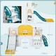 image 7 of AIYAPLAY 9-in-1 Toddler Slide with Basketball Hoop, for 1-3 Years, Yellow