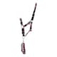 image 1 of Hy Adjustable Horse Headcollar and Leadrope - Petrol/Pink/Magenta - Cob