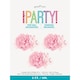 image 2 of Pack of 3 Pink Floral Elephant 9" Hanging Tissue Pom Pom Decorations
