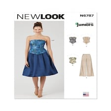 New Look 6787 Paper Sewing Pattern – Children’s & Teenagers’ Corsets, Trousers & Skirts, Size A (3/4–13/14), Intermediate